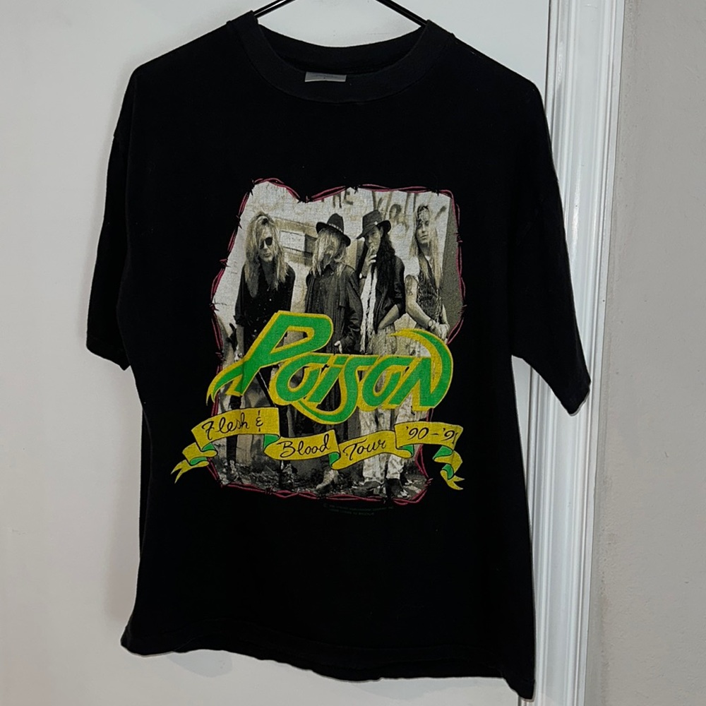 Poison flesh and blood tour 90-91 shirt
